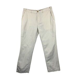 Banana Republic Kentfield Mens Pants 35x30 White Linen/Cotton Blend